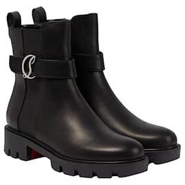 Christian Louboutin-Christian Louboutin CL ankle boots in leather-Black