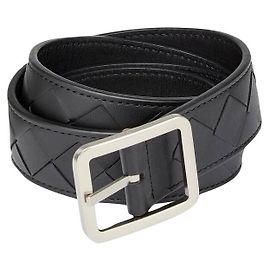 Bottega Veneta Belt in a blown-up intreccio weave Black