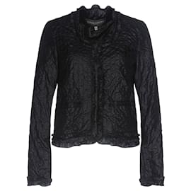 Ermanno Scervino Jacket Dark Blue Polyester Dark blue