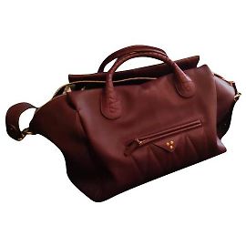 Sac Jerome Dreyfuss William cuir bordeaux Bordeaux