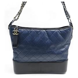 Sell Chanel Gabrielle Medium Bag in Denim and Blue Calf - Blue