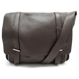 Hermès BOLSA HERMES STEVE CAPORAL 2009 BOLSA TRANSVERSAL DE COURO CLEMENCE Marrom