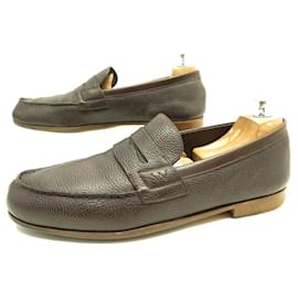 JM Weston-JM WESTON LOAFERS 281 THE WOC 7D 41 BROWN SEEDED CALF LOAFERS-Brown