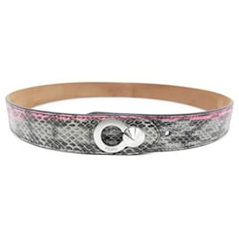 Fendi-NEW FENDI BELT SIZE 80 CM IN LEATHER PYTHON PINK PINK LEATHER BELT-Pink