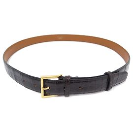 BELT CHRISTIAN DIOR MR. 100CM BLACK CROCODILE LEATHER ALLIGATOR BELT Black