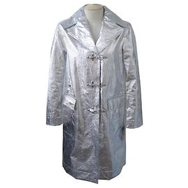 NUEVO ABRIGO ND BEE CHRISTIAN DIOR 36 NUEVO ABRIGO IMPERMEABLE PLATA S Plata