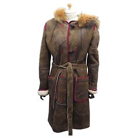 JACKET PARAJUMPERS S 36 SHEARLING COAT SHEARLING COAT Brown