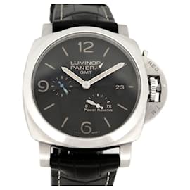Panerai-NEW PANERAI PAM WATCH1321 LUMINOR GMT POWER RESERVE 44 MM FULLSET WATCH-Silvery