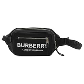 Burberry-Logo Print Belt Bag-Black