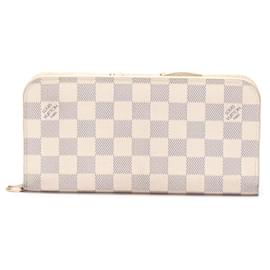 Louis Vuitton-Louis Vuitton Damier Azur Zippy Organizer Wallet Canvas Long Wallet in Good condition-White