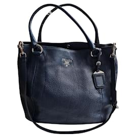 Prada-Zwei-Wege-Tasche-Marineblau