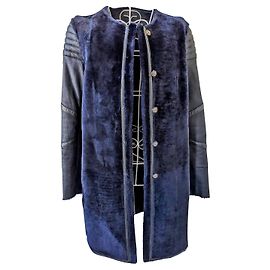 mid-season coat ZAPA Black Navy blue