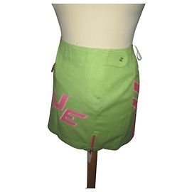 Autre Marque Falda Psy Monté Carlo Verde Claro Algodón LOVE Verde claro