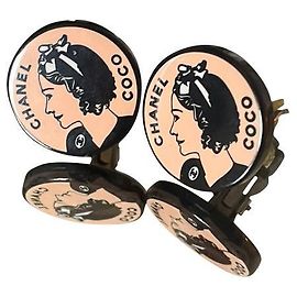 Orecchini Chanel rosa in plastica Rosa