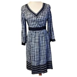 Calvin Klein-CALVIN KLEIN DRESS DRESS SILK LARGE DECOLLETE BACK SIGNED TS OR 36/38-Multiple colors