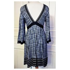 Calvin Klein-CALVIN KLEIN DRESS DRESS SILK LARGE DECOLLETE BACK SIGNED TS OR 36/38-Multiple colors