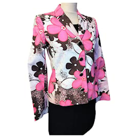 Regina Rubens-REGINA RUBENS FLORAL COUTURE JACKET JEWELED BUTTONS SIZE 1 or 38-Multiple colors