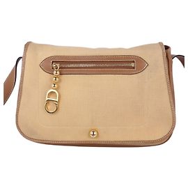 Bolsa transversal Christian Dior Marrom Bege