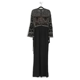 Elie Saab-Elie Saab Sequin Embellished Jumpsuit With Long Sleeves And Wide Legs-Black