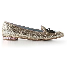 Chiara Ferragni Sapatilhas de balé douradas e brilhantes Dourado Metálico
