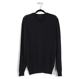 Gucci-Gucci Navy Blue Wool Long Sleeves Pullover-Blue,Navy blue