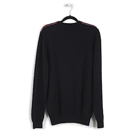 Gucci-Gucci Navy Blue Wool Long Sleeves Pullover-Blue,Navy blue