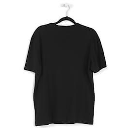 Dolce & Gabbana-Dolce & Gabbana Black Cotton Metal Logo Short Sleeves T-Shirt-Black