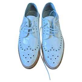 Church's-White patent derbies-White
