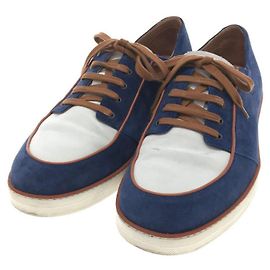 Bottega Veneta Low-cut Suede Men's Shoe Navy blue