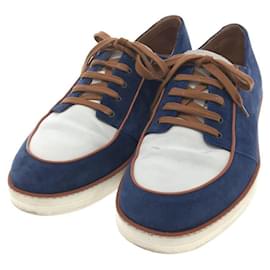 Bottega Veneta-Bottega Veneta Low-cut Suede Men's Shoe-Navy blue