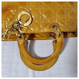 Christian Dior-Bolsa Lady Dior-Amarelo,Gold hardware