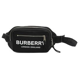 Riñonera Burberry con logo estampado Negro
