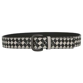 Bottega Veneta Intrecciato Woven Checkered Belt Multiple colors