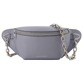Biker Bumbag Belt Bag - Alexander Mcqueen -  Dove Grey - Leather Grey