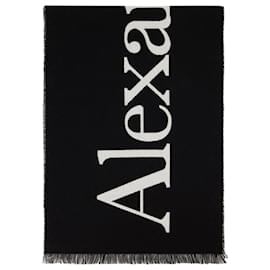 Alexander Mcqueen-Classic Scarf - Alexander McQueen - Black - Wool-Black