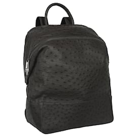 Bottega Veneta-Bottega Veneta Ostrich Leather Backpack-Grey
