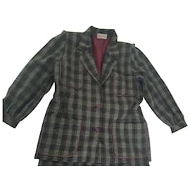 Loewe-vintage loewe jacket 48-Brown,Beige,Grey,Dark red