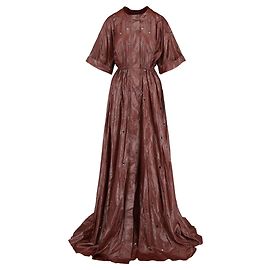 Bottega Veneta Grommet Detailed Maxi Dress Pink