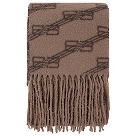 Lenço Cobertor Sc - Balenciaga - Bege/Marrom - Lã Marrom Bege