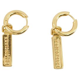 Pendiente Skate Tag P - Balenciaga - Oro Dorado Metálico