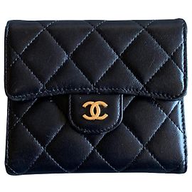 Chanel Timeless Classique medium card wallet Black