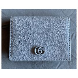 Gucci GG compact wallet grey leather Grey