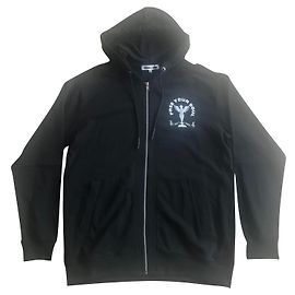 Mcq Sudadera con capucha negra algodón XL Negro