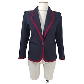 Yves Saint Laurent Wool Blazer Dark Blue M Dark blue