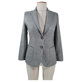 Max Mara Studio Wool Blazer Grey Grey