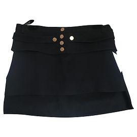 Givenchy Asymmetrical Mini Skirt Black Viscose Black