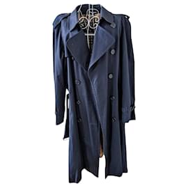 Burberry-Trench Burberry-Navy blue