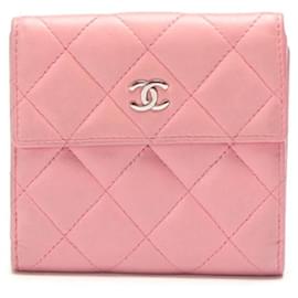 Chanel-Chanel Leather Compact Wallet-Pink