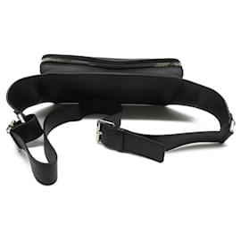 Valentino-Valentino Logo Leather Belt Bag-Black