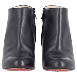 Christian Louboutin-Christian Louboutin Belle 85 Boots in Black Leather-Black